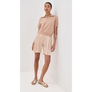 sablyn emerson silk shorts pink sand M